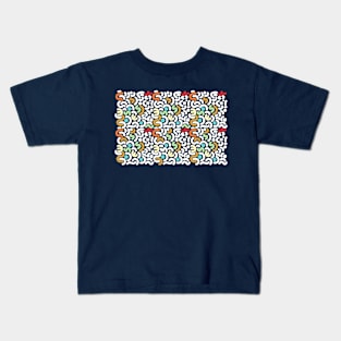 wavey colorful pattern Kids T-Shirt